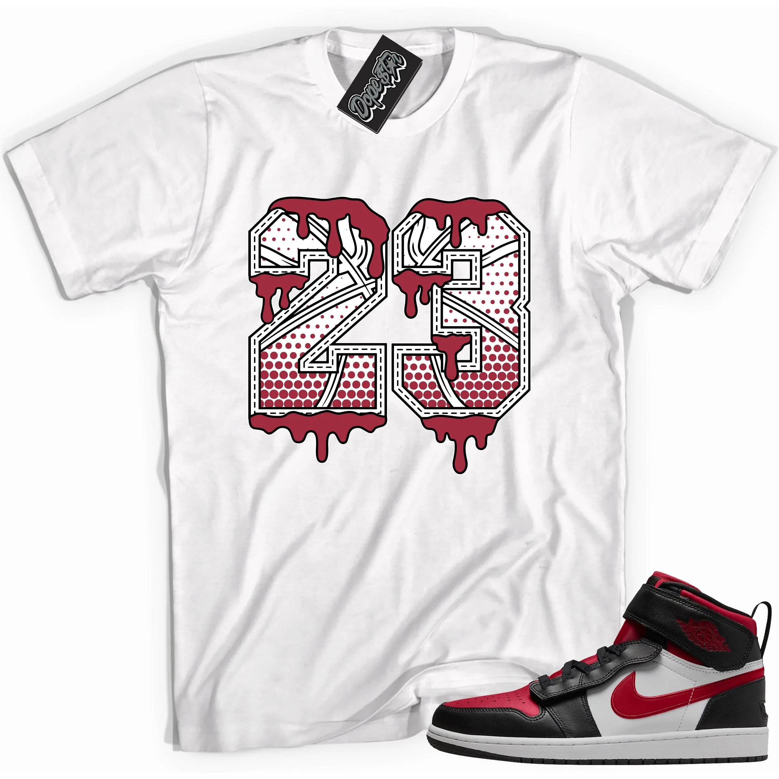 1 High FlyEase Black White Fire Red Shirt 23 Ball