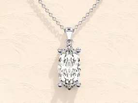 1.0 CT Marquise Moissanite Diamond Solitaire Necklace