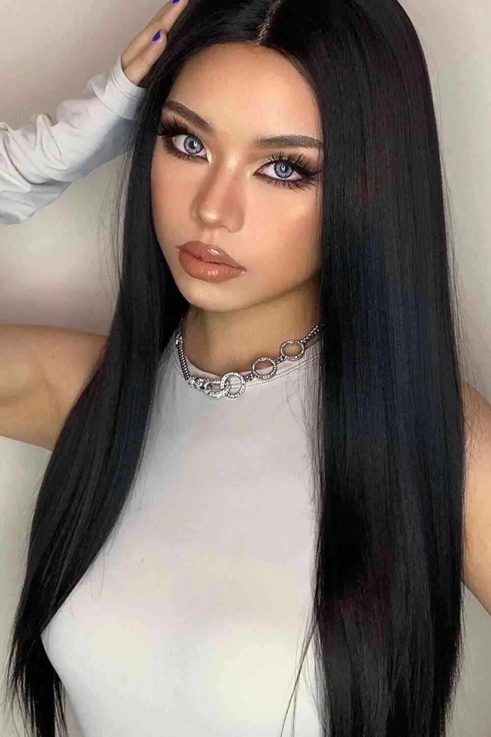 13*2" Long Lace Front Straight Synthetic Wigs 26" Long 150% Density