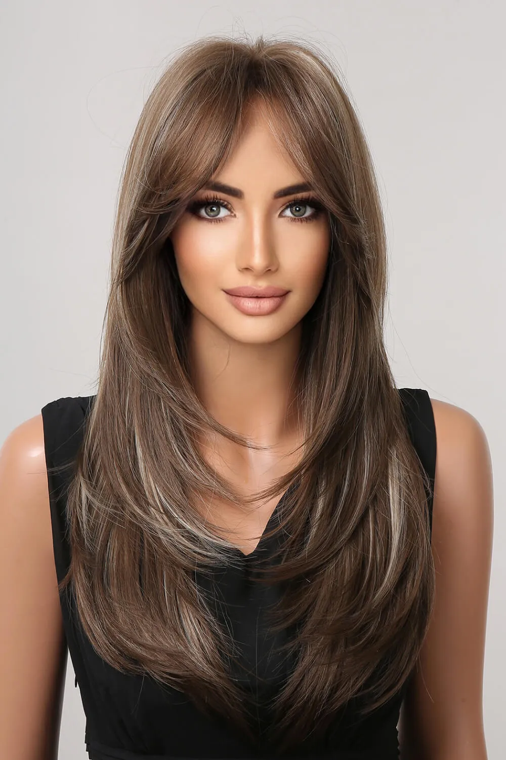 13x1 Full-Machine Wigs Synthetic Long Straight 22