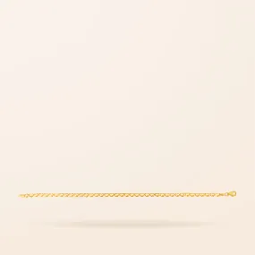 14K Gold Heart Link Bracelet