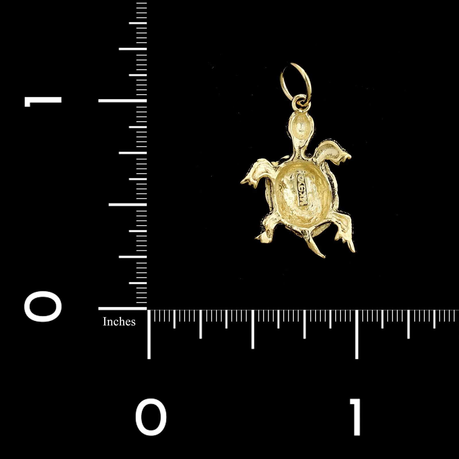 14K Yellow Gold Estate Turtle Charm