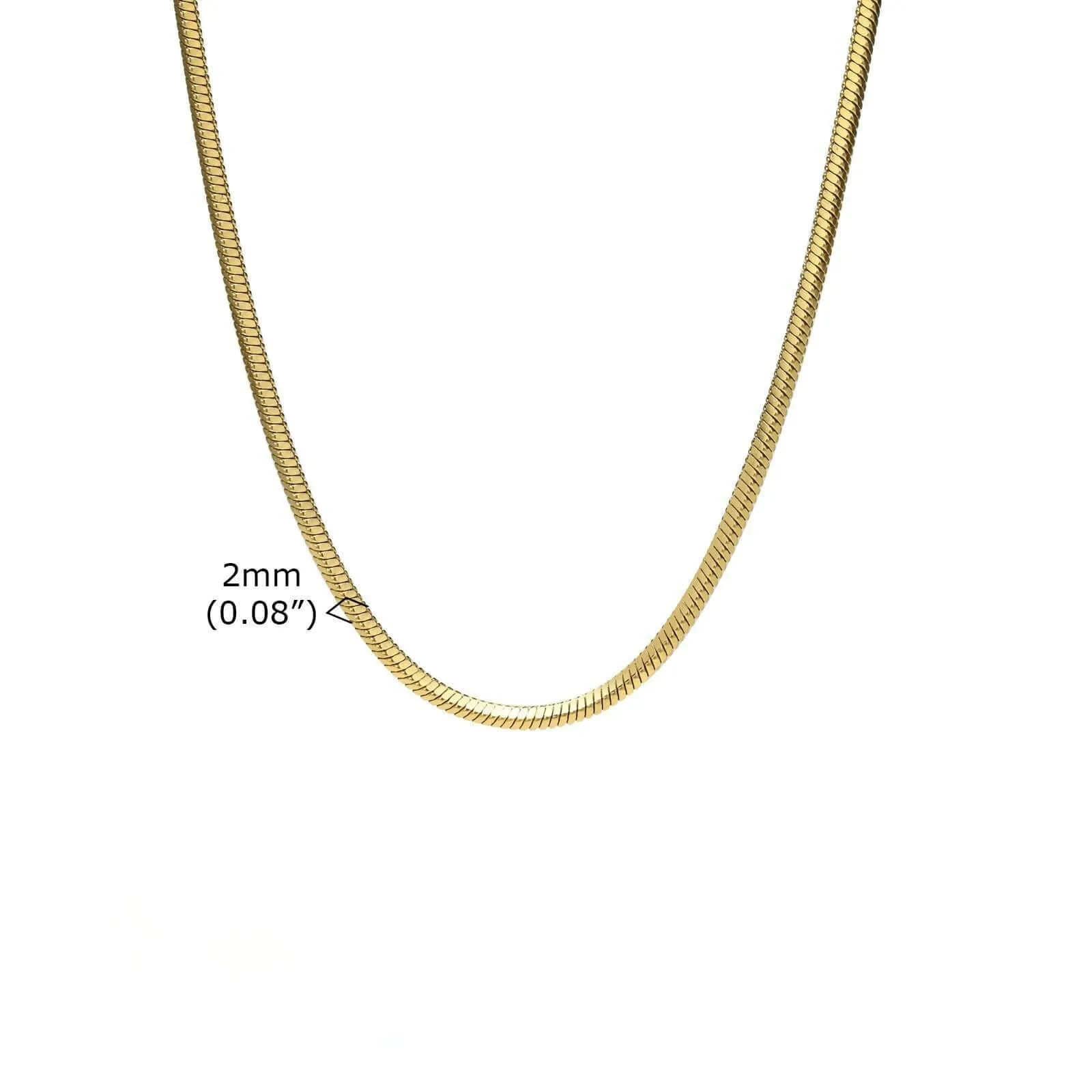 18K Gold Plated No-tarnish Medical Grade Titanium Collarbone Snake Multi Layer Chain Necklace