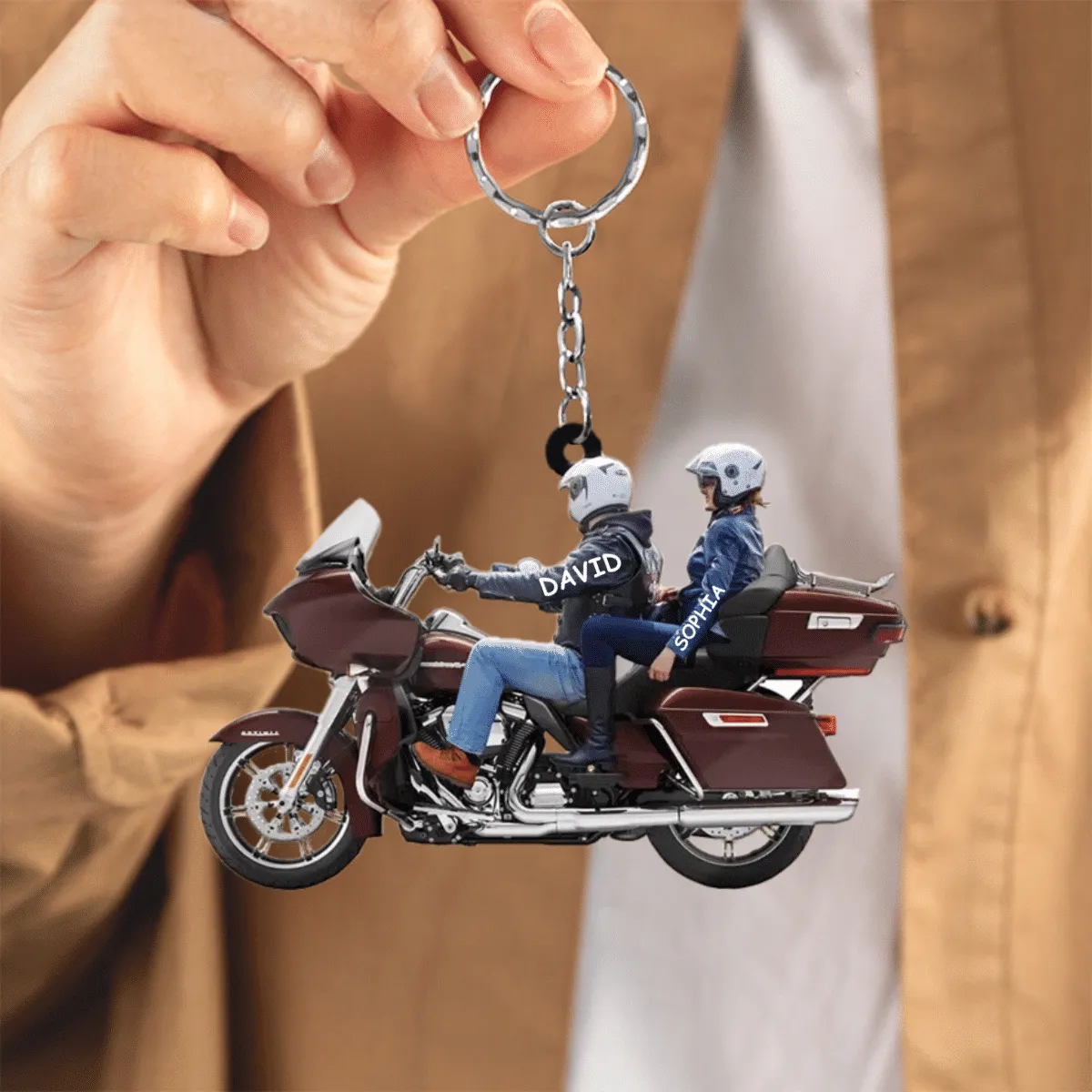 2023 New Release Personalized Biker Couple Ultra Limited Motorcycle Acrylic Keychain for Husband and Wife