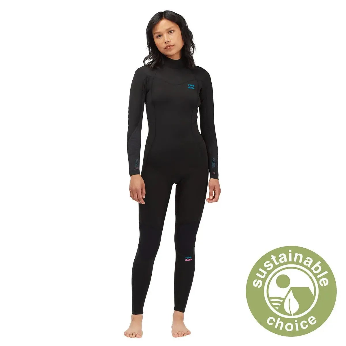 3/2mm Synergy Back Zip Wetsuit - Black Palms