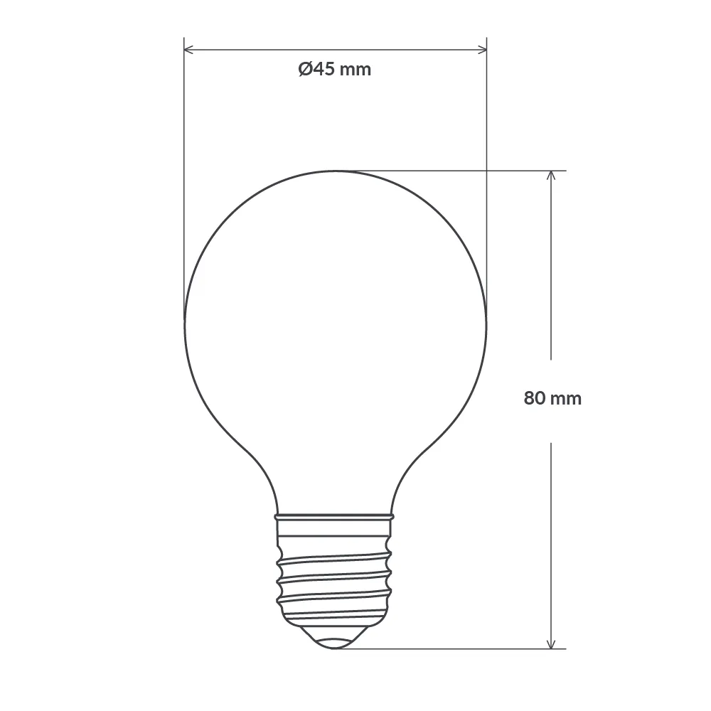 4W 12 Volt DC Fancy Round LED Bulb E27 in Warm White