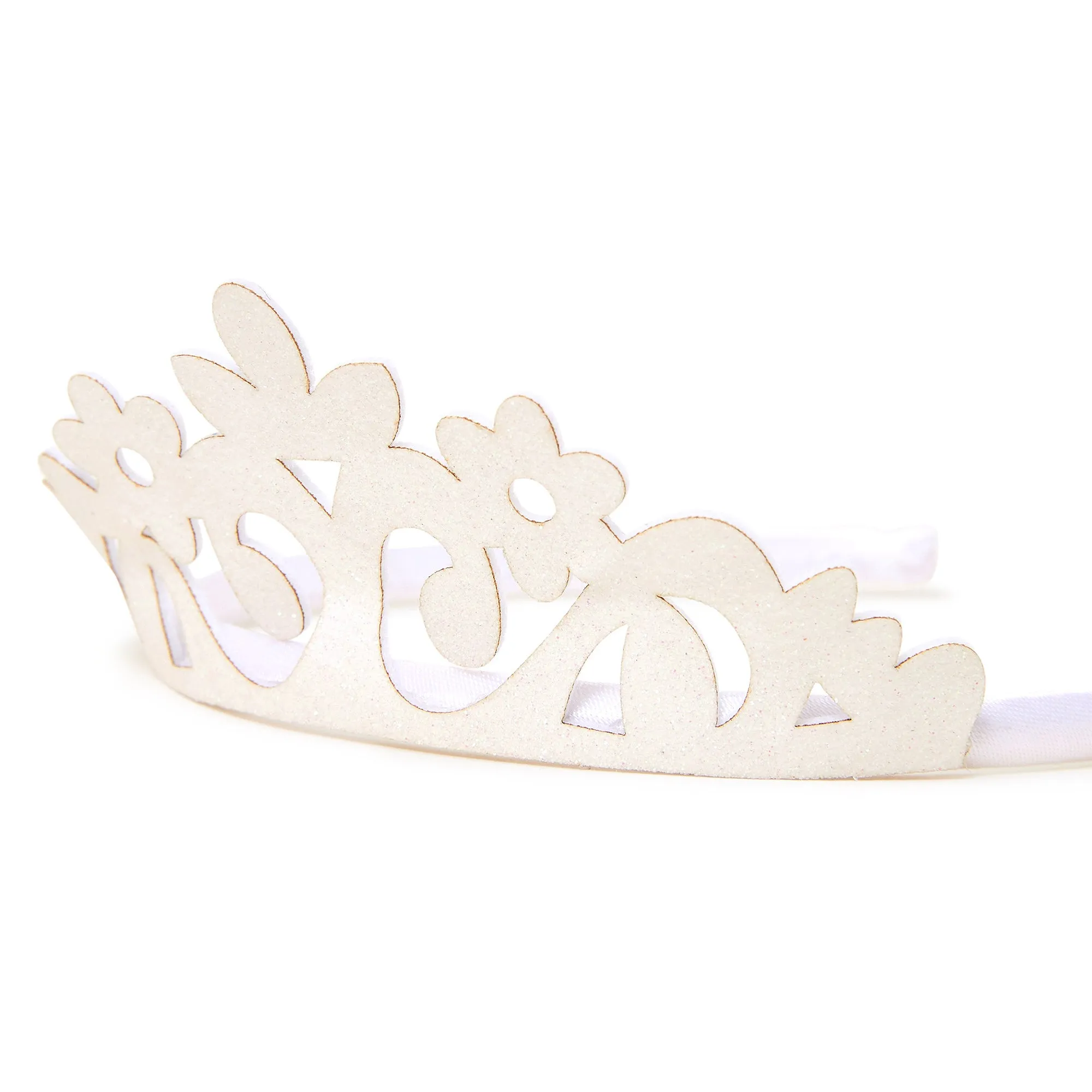 Accessorize London Girl's Ivory Glitter Tiara