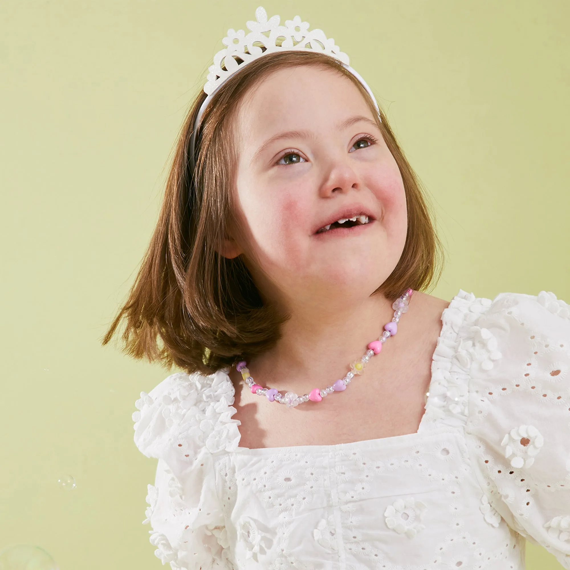 Accessorize London Girl's Ivory Glitter Tiara