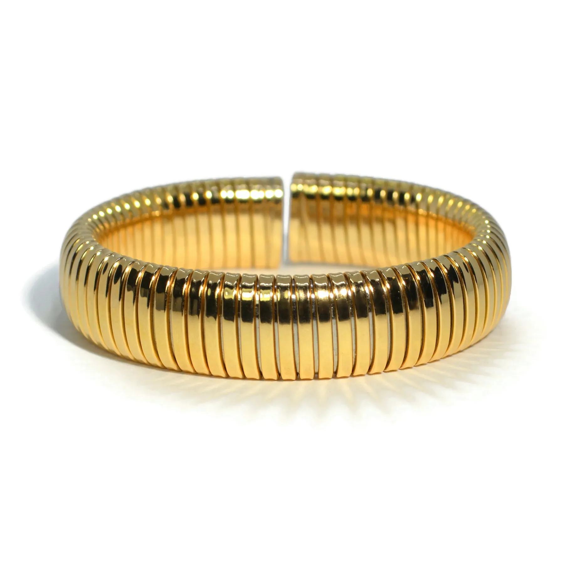 AFJ Gold Collection - Tubogas Cuff Bracelet, 18k Yellow Gold