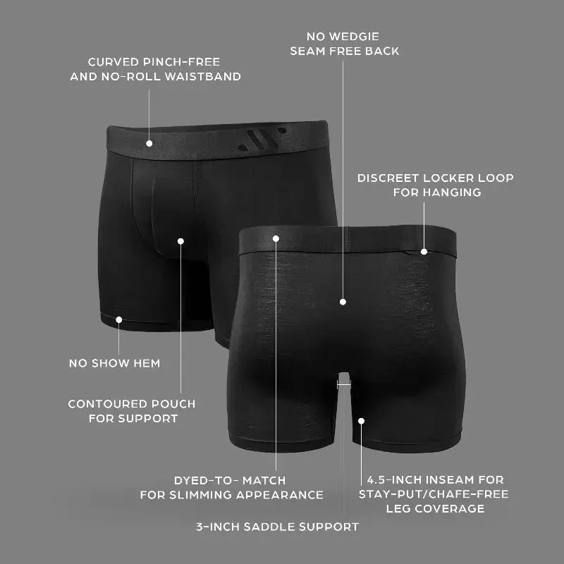 ALPHX Comfort Class Boxer Brief - Modern Fit - Midnight Black | ALPHX.com