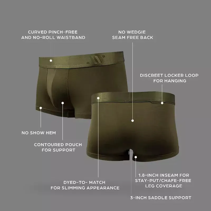 ALPHX Comfort Class Trunk - Modern Fit - Moss Green | ALPHX.com