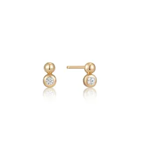 Ania Haie Gold Orb Sparkle Stud Earrings