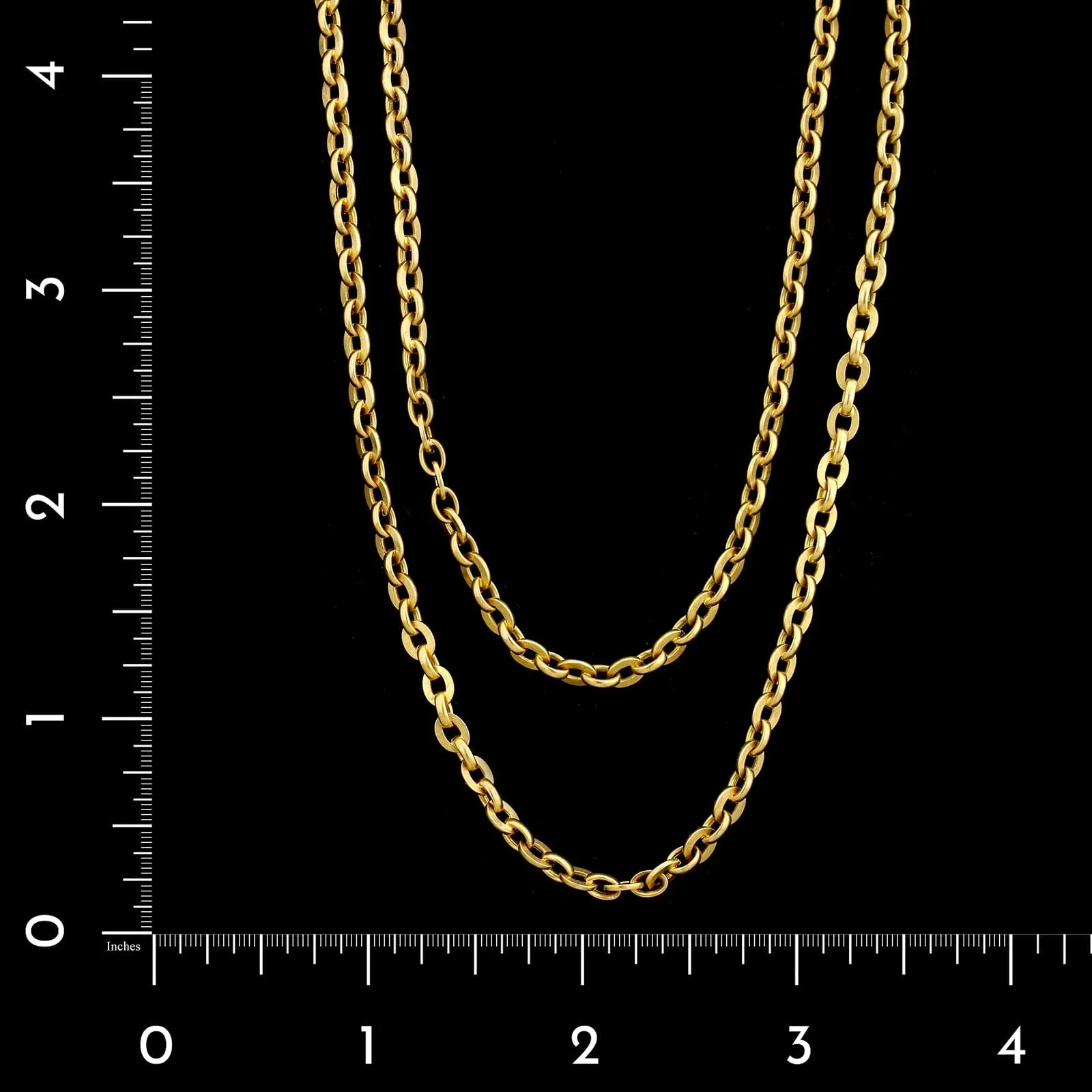 Antique 18K Yellow Gold Estate Long Chain