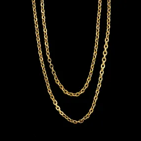 Antique 18K Yellow Gold Estate Long Chain