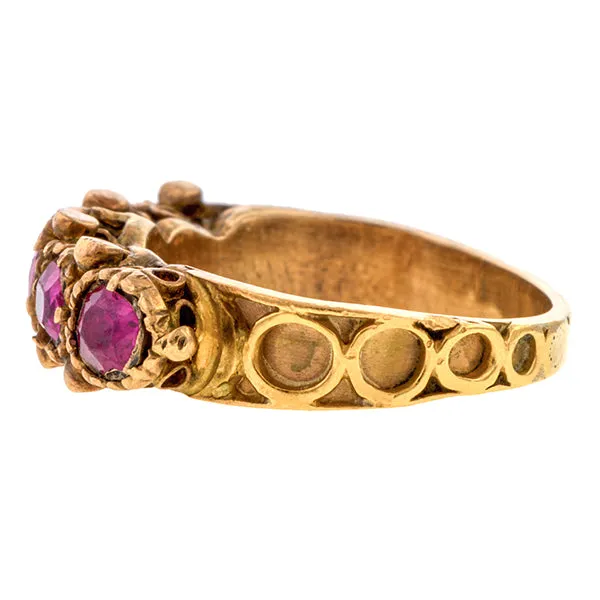 Antique Five Stone Ruby Ring