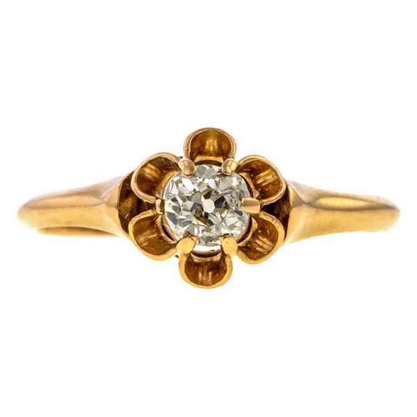 Antique Solitaire Ring, Old Mine 0.49ct.