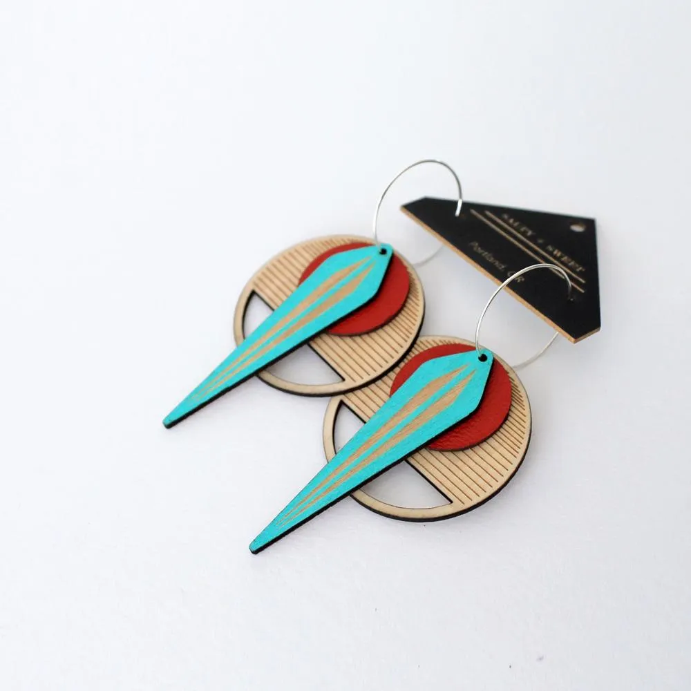 Architectural Lightweight Leather   Birch earring: Naja