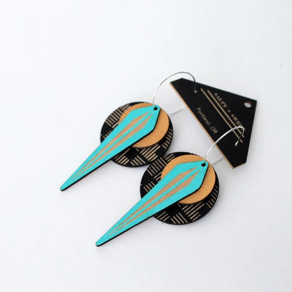 Architectural Lightweight Leather   Birch earring: Naja