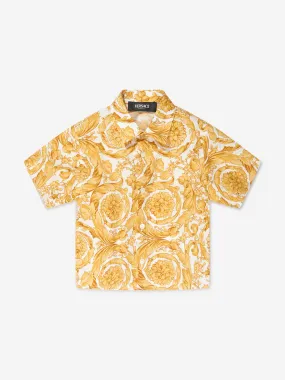 Baby Boys Barocco Shirt in Gold