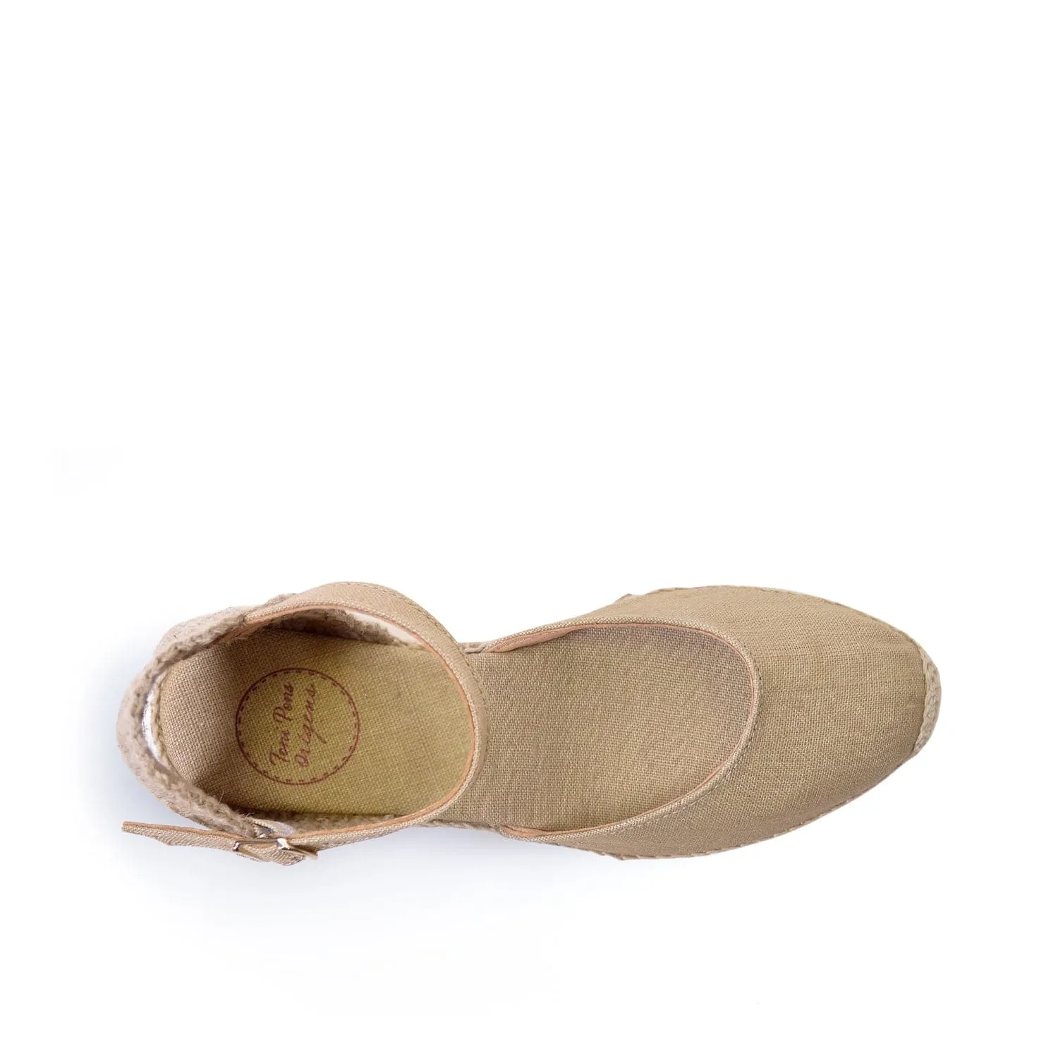 Basic Closed Toe Linen Wedge Espadrille for Women - Caldes