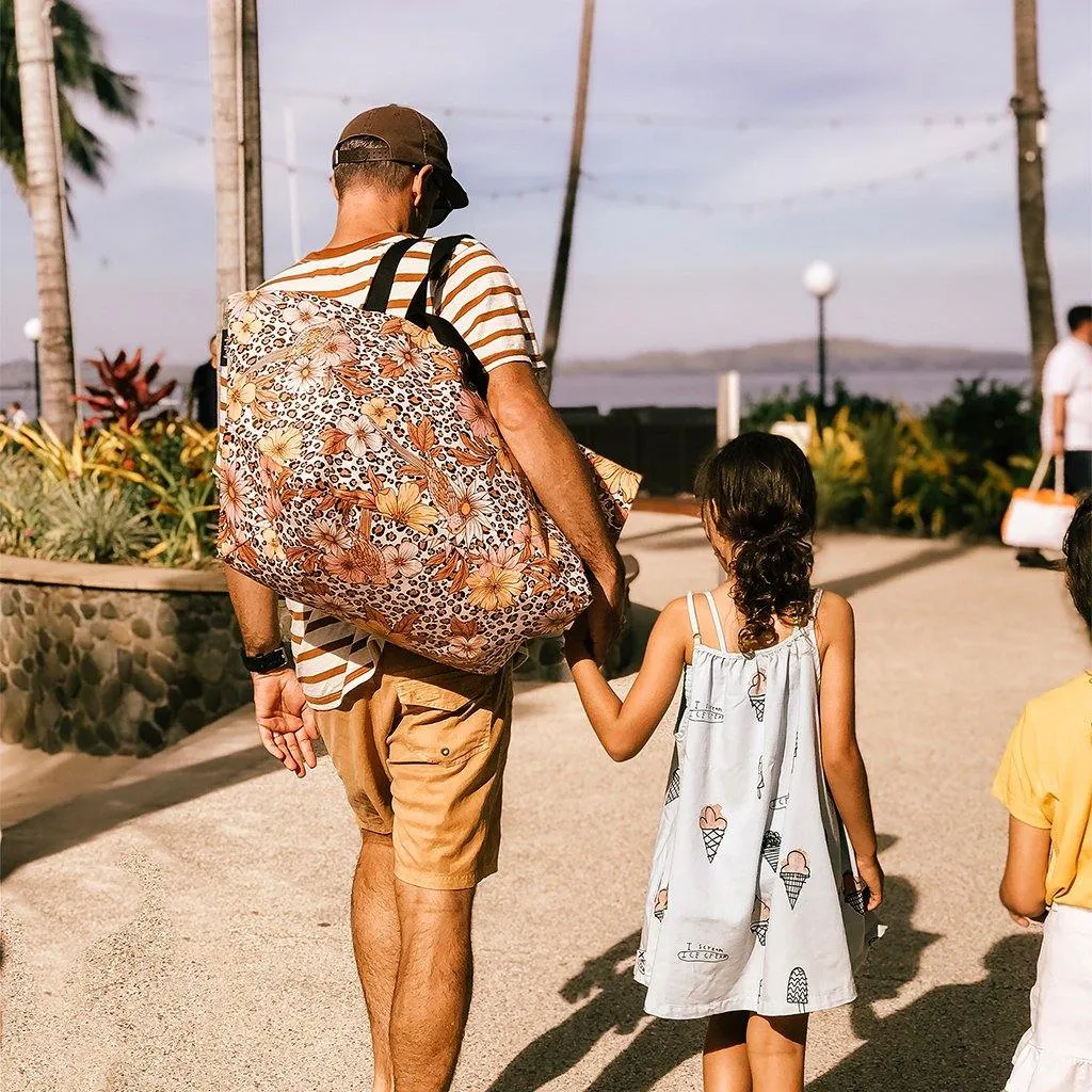 Beach Bag - Leopard Floral