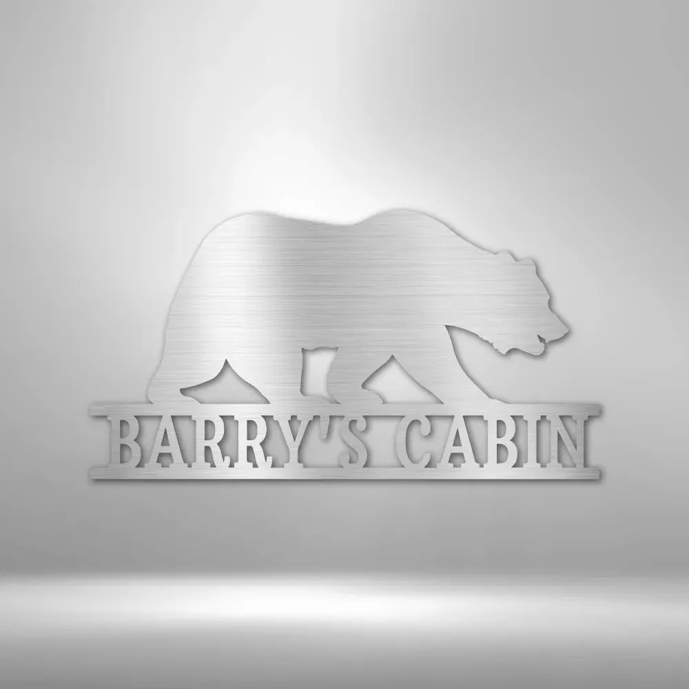 Bear Monogram - Custom Steel Sign