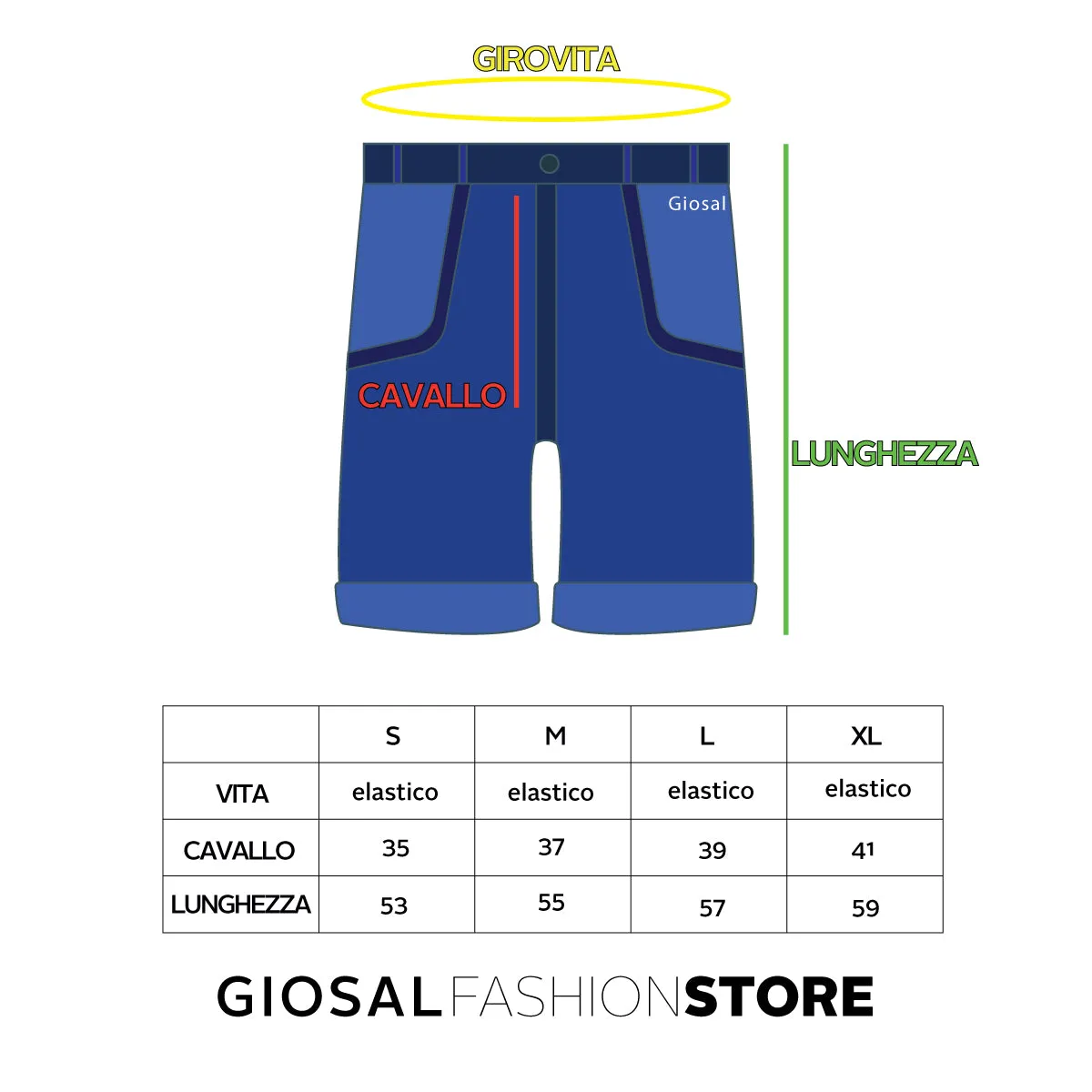 Bermuda Pantaloncino Uomo Corto Tuta Sport Relax Comfort Blu GIOSAL-PC1825A