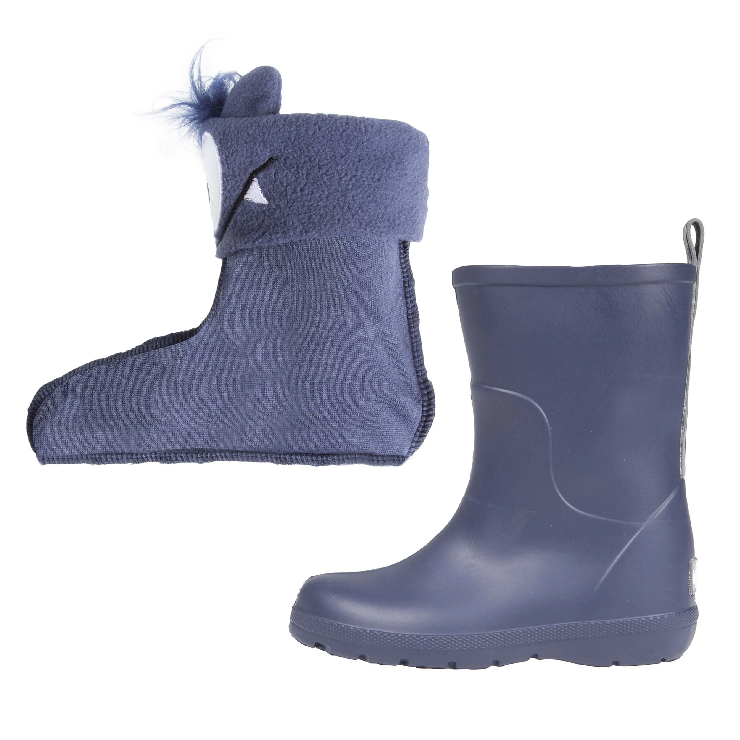 Bottes de pluie Enfant Bleu et chaussette Monstre