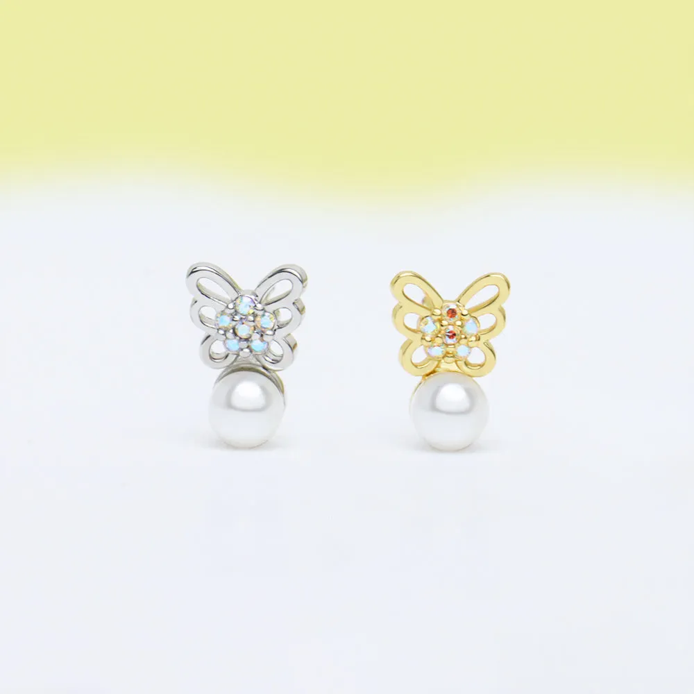 Butterfly Pearl Stud