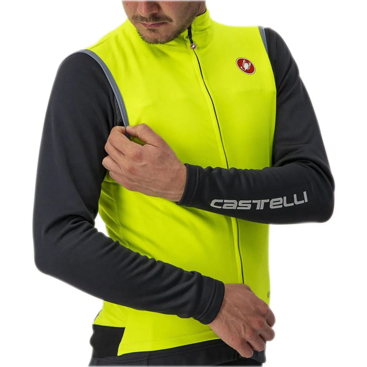 Castelli Perfetto ROS Mens Cycling Gilet - Yellow