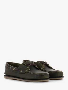 Classic boat shoe olive full grain