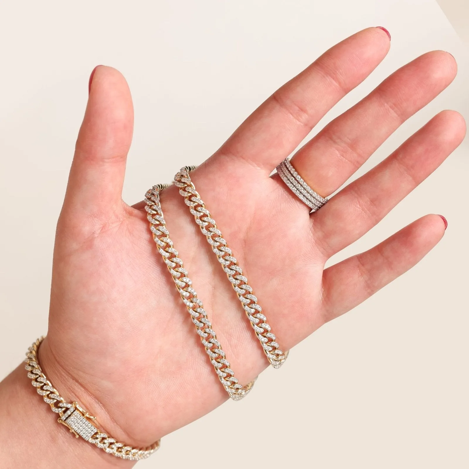 Classic Diamond Cuban Chain Bracelet