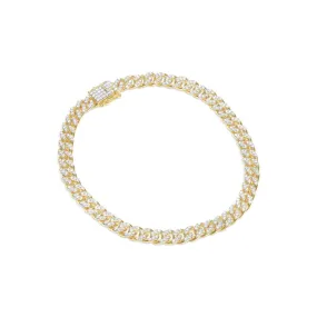 Classic Diamond Cuban Chain Bracelet