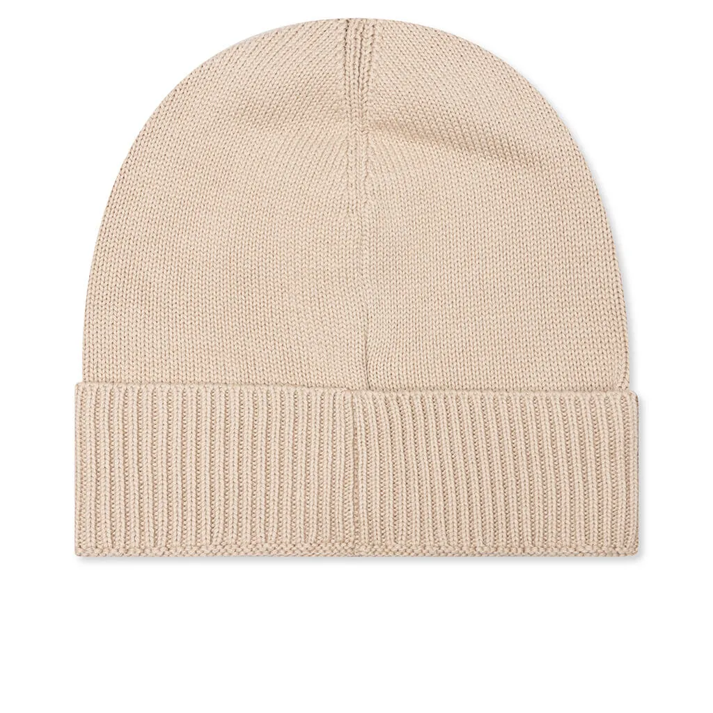 Classic Logo Beanie - Beige/White