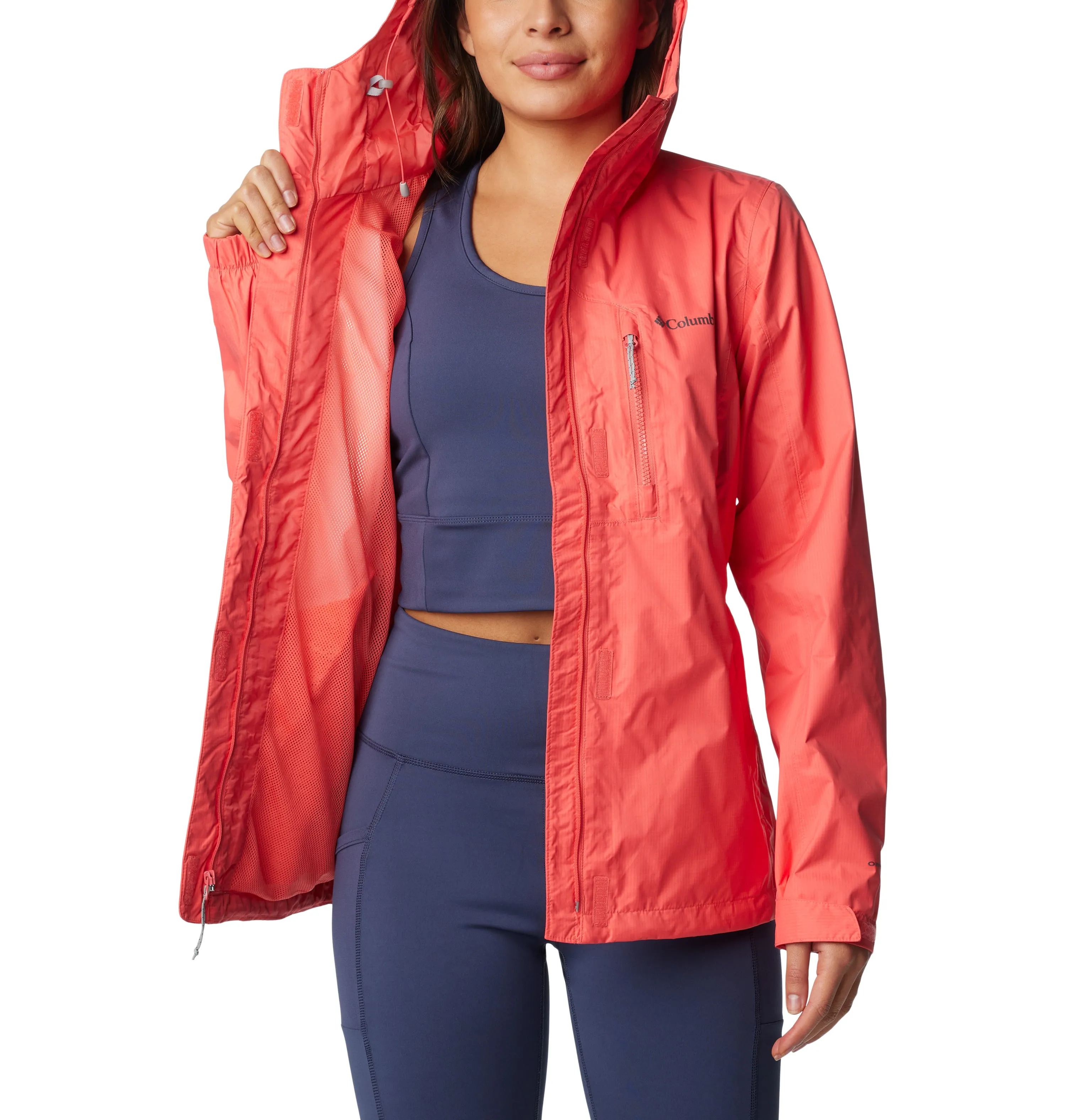 Columbia Women's Pouring Adventure II Waterproof Jacket (Juicy)