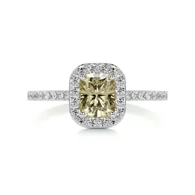 Cora Diamond Engagement Ring -18K White Gold