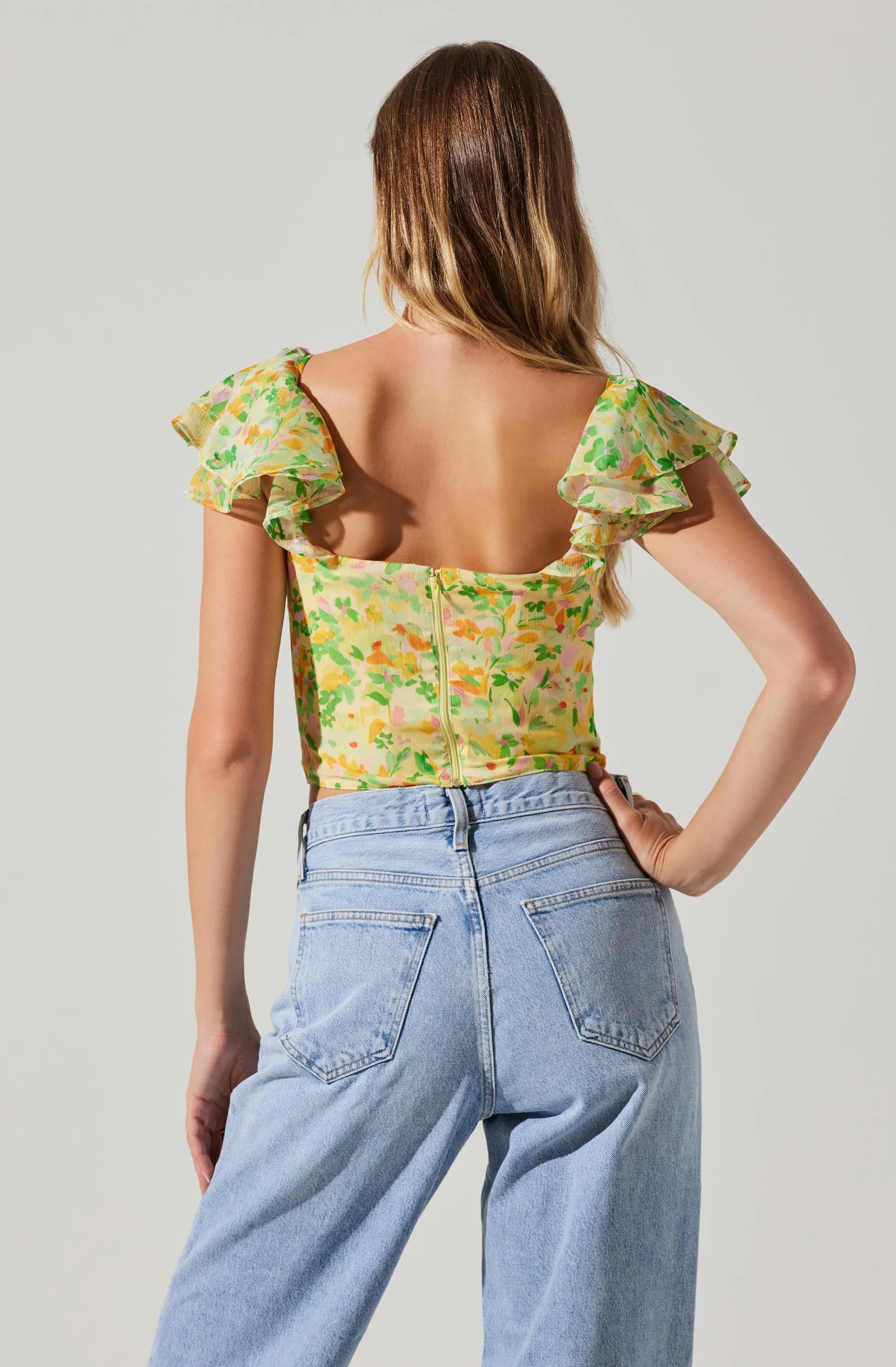 Corazon Floral Bustier Top