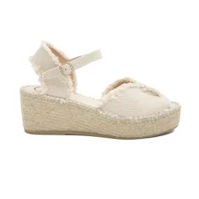 Cotton Wedge Espadrille for Women - Isaura