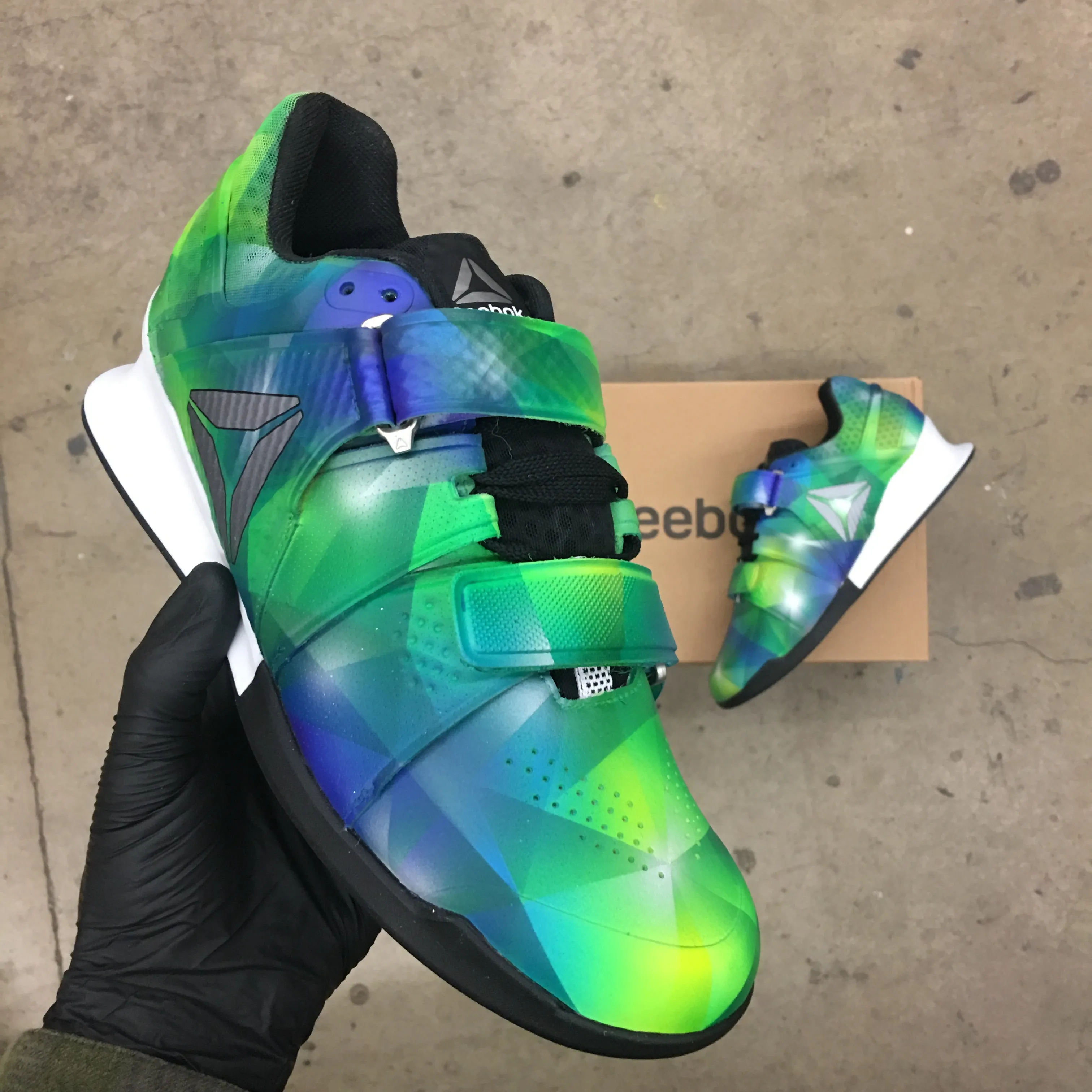 Custom Painted Prism Reebok Legacy Olympic Weightlifting Shoes