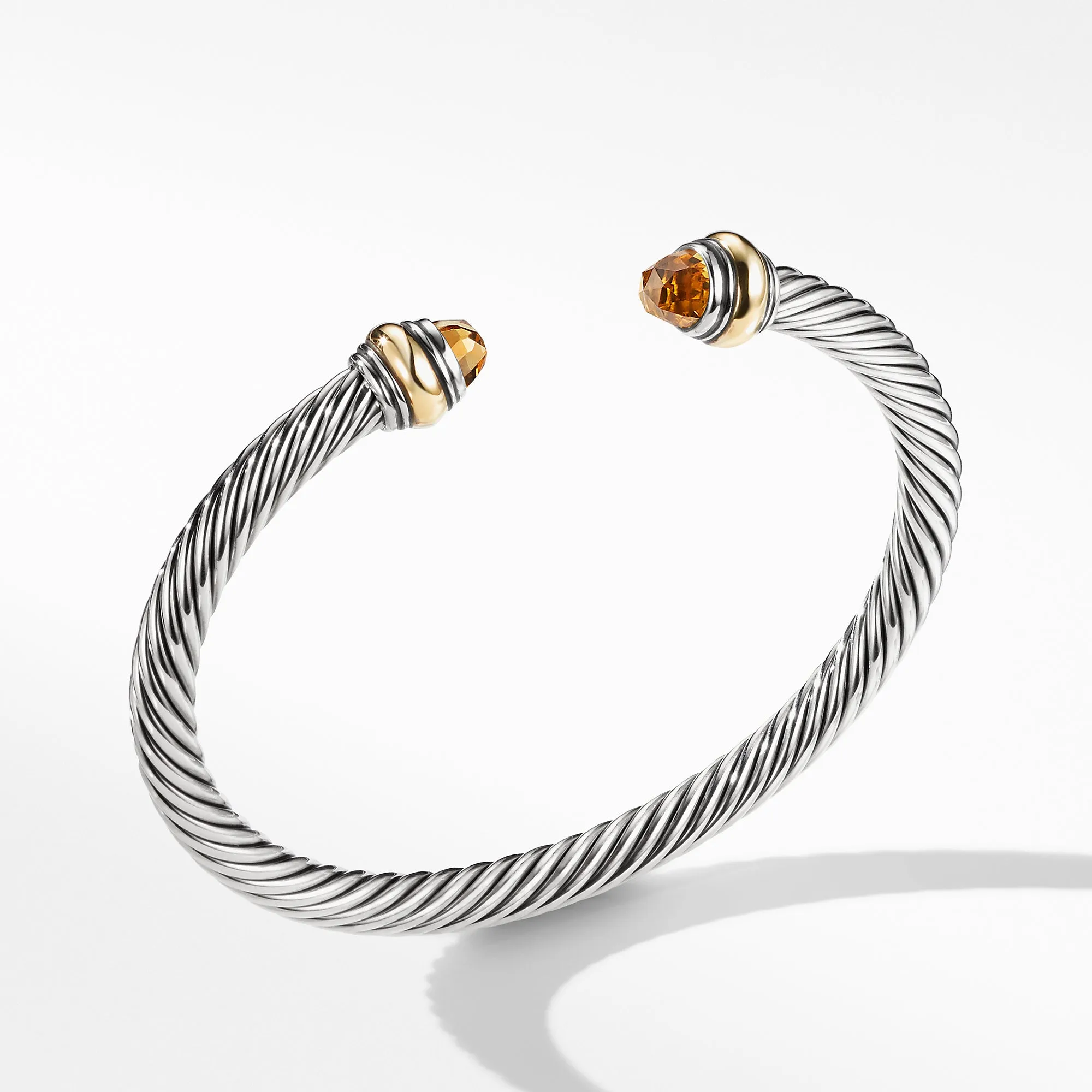 David Yurman 5MM Cable Classic Bracelet with Citrine and Gold