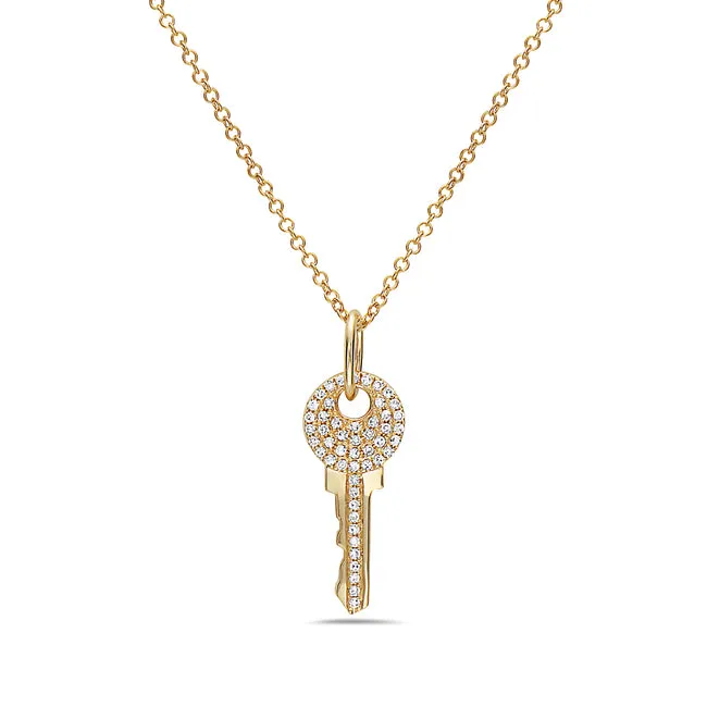 Diamond Mini Key Pendant