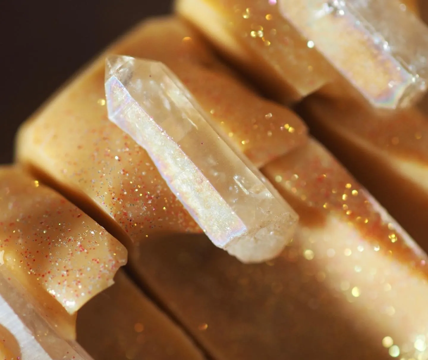 Faerie Dust - Champagne Aura Quartz Crystal Soap - Limited Edition