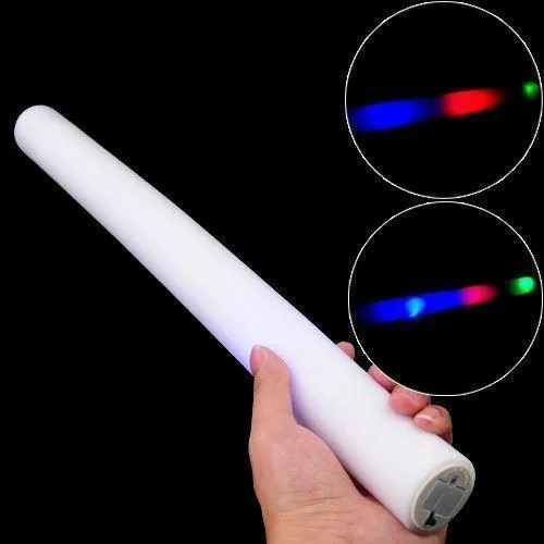 Flashing LED Multi Coloured Foam Sticks x 5