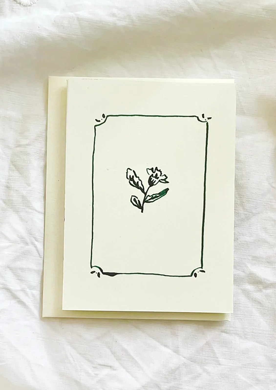 Floral Pen & Ink Card