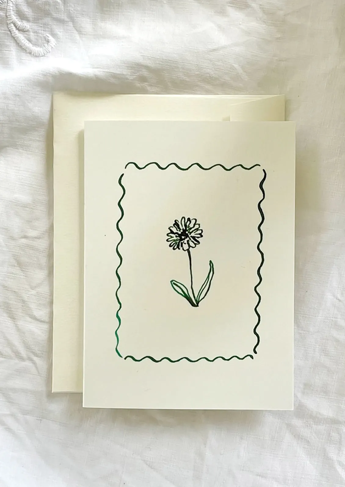 Floral Pen & Ink Card