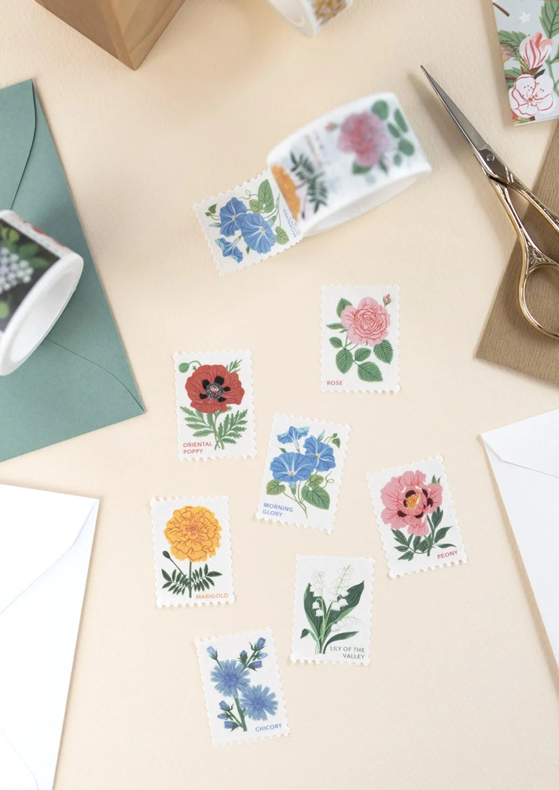 Floral Stamp Washi Tape