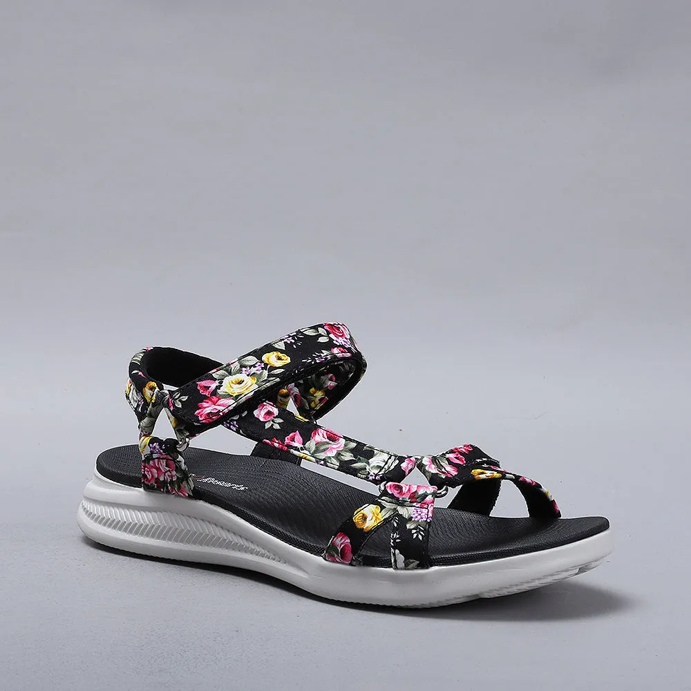 Floss-Black Floral Print