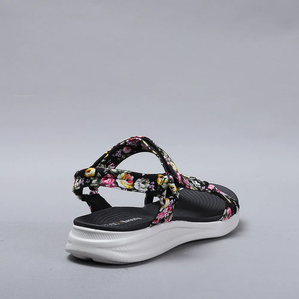 Floss-Black Floral Print