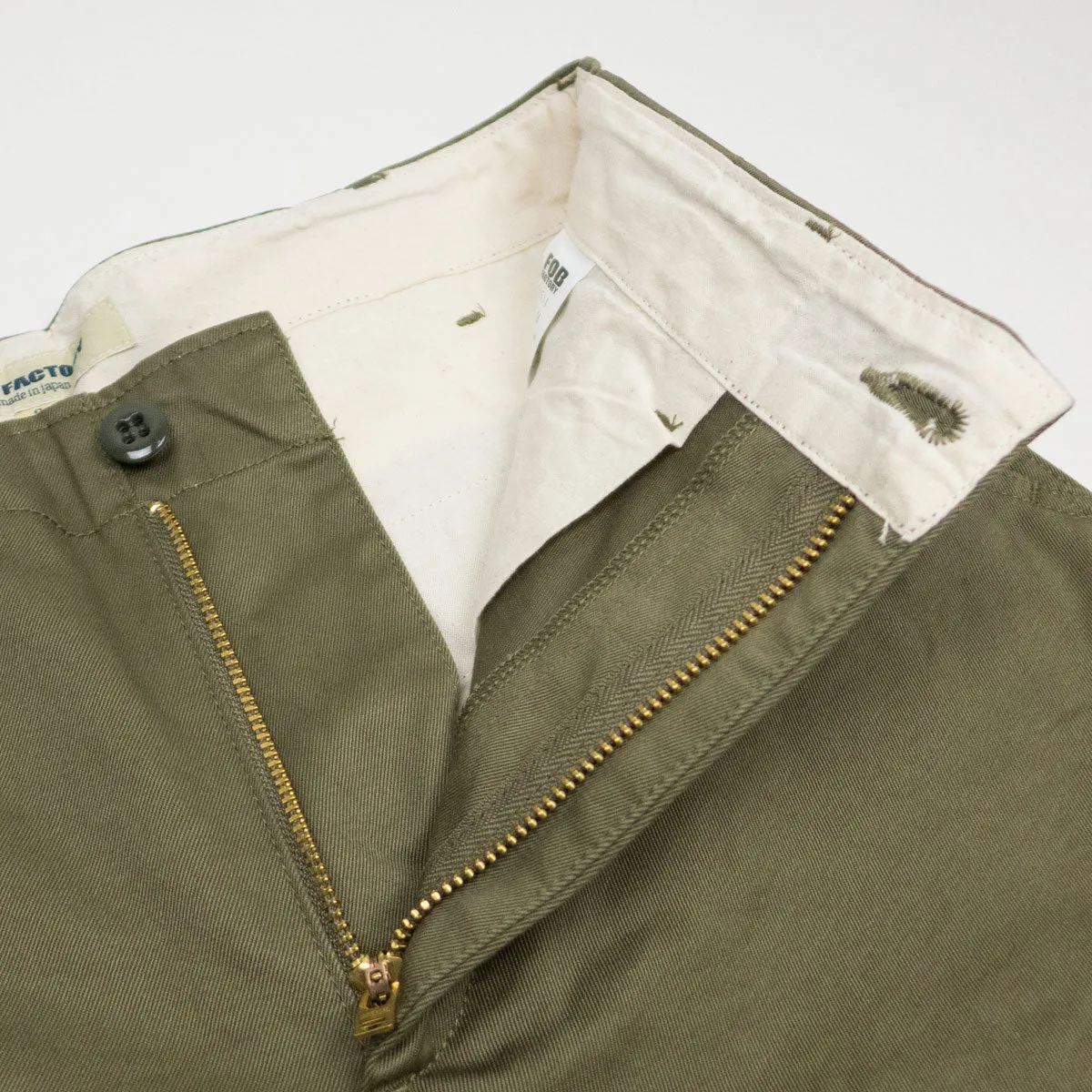 FOB Factory - Narrow US Chino Trousers - Olive