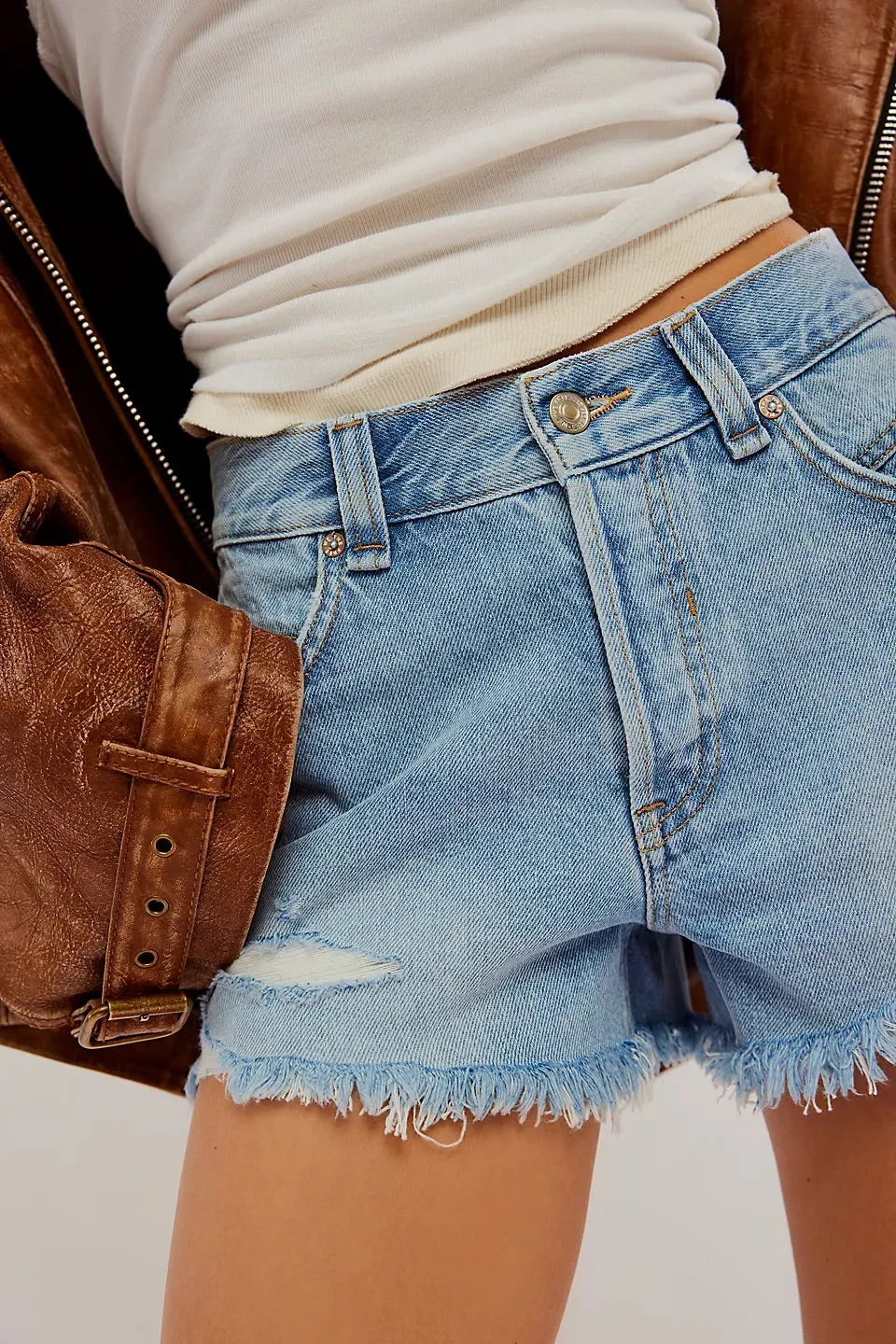 Free People Now Or Never Denim Short